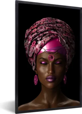 Produktbild von MuchoWow® MuchoWow® Gerahmtes Poster Frauen - Accessoires - Rosa 40x60 cm - Poster mit zchwarzem Bilderrahmen - Papierdruck - Wandbilder