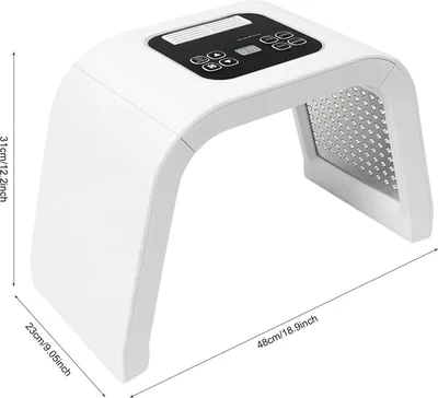 Obrázok produktu pre LED maska na tvár – PDT svetelná terapia – 7 farieb – 287 LED diód – spevnenie a omladenie pokožky – napájanie zo siete 100–240 V, 50/60 Hz – plast – biela farba