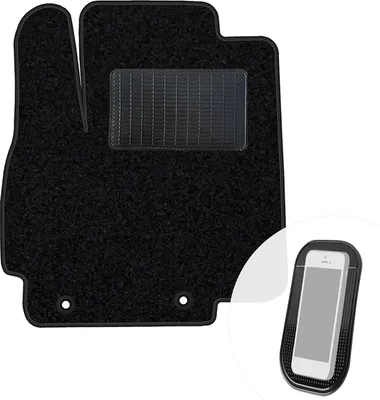 Produktbild von moto-MOLTICO Fahrer Fußmatte Auto Velours Fahrerseite Autoteppiche Schwarz Fahrermatte 1-teilig passend für Mitsubishi Space Star ab 2013