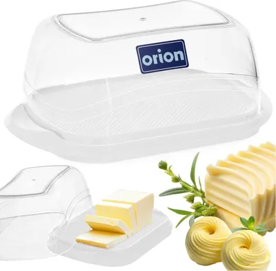 Produktbild von Butterdose aus Kunststoff, transparente Butterdose, Butterbehälter ORION 150459