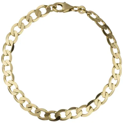 Produktbild von 6,6mm Panzerarmband Armband Armkette Armschmuck aus 333 Gold Gelbgold 21cm