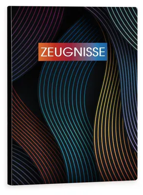 Produktbild von Zeugnismappe A4 mit 40 Klarsichthüllen, Dokumentenmappe Linien-Muster, PP, 31x22,5x2,6 cm