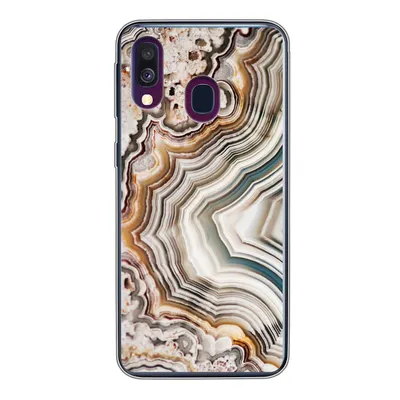 Produktbild von MuchoWow® Handyhülle Schutzhülle Hülle für Samsung Galaxy A40 Naturstein - Nahaufnahme - Muster Silikon Softcase Handy Hülle - Handy-Tasche