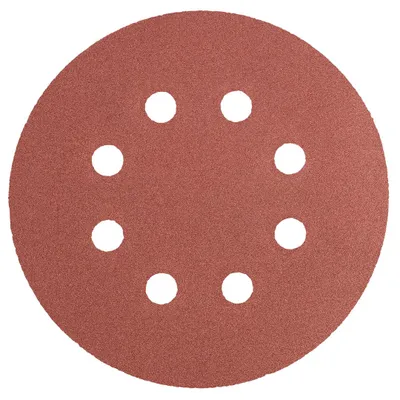 Image de Disques abrasifs auto-agrippants de 125 mm, grain P240, 5 pièces, avec 8 trous