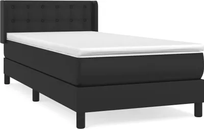 Obrázok produktu pre vidaXL Boxspring posteľ s matracom čierna 80x200 cm Imitácia kože