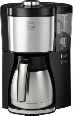 Produktbild von Melitta 1025-16, Filterkaffeemaschine, 1,25 l, 1080 W, Schwarz, Silber