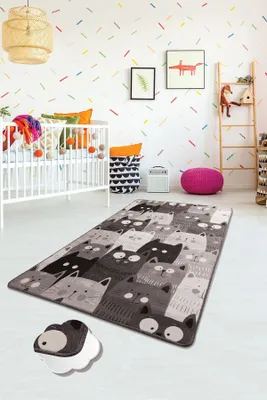 Produktbild von Conceptum Hypnose, Cats- Cats EPJ, Bunt, Teppich, 140 x 190 cm, 100% Samtstoff