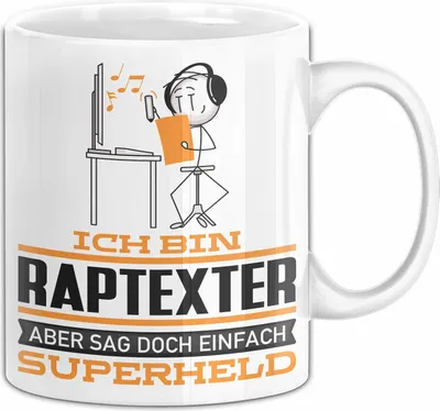 Produktbild von Raptexter Geschenk Tasse Ich Bin Raptexter Aber Sag Doch Einfach Superheld Lustige Geschenkdiee für Raptexter Kaffee-Becher (Weiß)