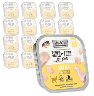 Produktbild von MAC's 16 x 100 g getreidefreies Nassfutter für Katzen mit Hühnchenschale
