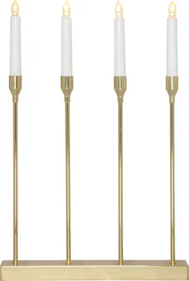 Produktbild von Adventsleuchter ,Lottie, 4-armig, messingfarben