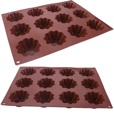 Zdjęcie produktu dla Zestaw 2x silikonowe foremki do pieczenia muffinek foremka do babeczek foremka do pralin 29x20cm