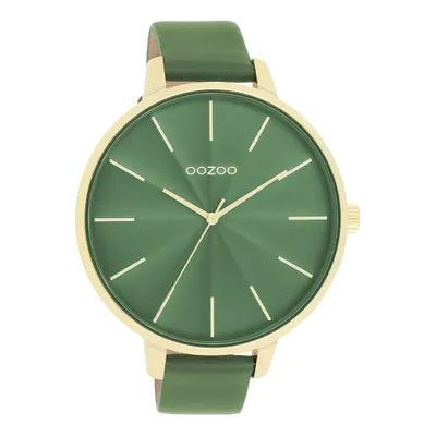 Immagine prodotto di Oozoo orologio da polso in pelle verde Orologi da donna analogici al quarzo UOC11349