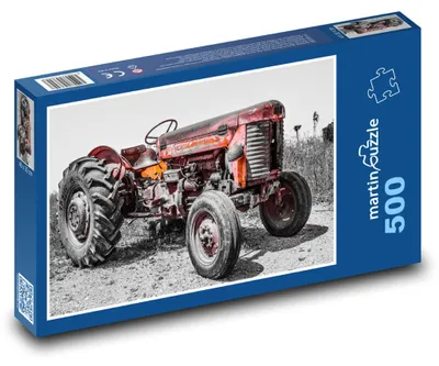 Produktbild von Puzzle 500 Retro-Traktor auf dem Bauernhof - martinpuzzle