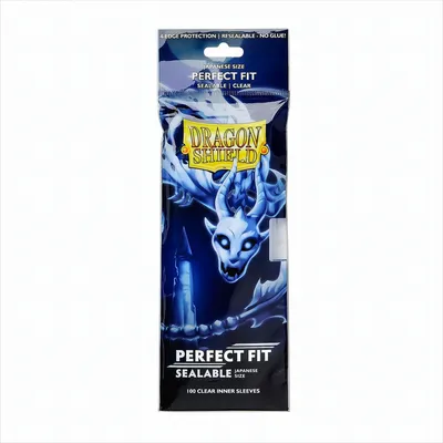 Produktbild von Dragon Shield Japanische Größe Perfect Fit Verschließbare Hülsen - Klar (100 Hülsen)