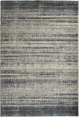 Produktbild von Teppich aus recycelten Materialien, Linienmuster, 120x170, grau und schwarz