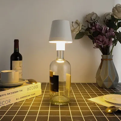 Produktbild von EAXUS BottleGlow LED Flaschenaufsatz | Tischleuchte mit Touch | 3 Lichtmodi | USB | Akku | warmweiß/kaltweiß | Deko Lampe für Flaschen