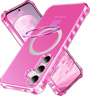 Produktbild von Samsung Galaxy S25 Plus / S24 Plus Hülle - Coverup ShockProof TPU Back Cover mit MagSafe Compatible Ring Kickstand - Rosa