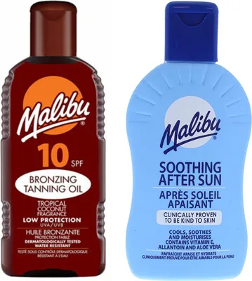 Immagine prodotto di Malibu Tanning Oil SPF10 200ml + balsamo dopo abbronzatura 200 ml