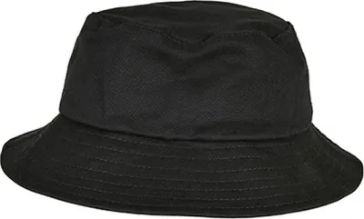 Produktbild von FLEXFIT 5003KH | KidsŽ Flexfit Baumwolle Twill Bucket Hat knautschbare Form - Farbe: Black - Größe: One Size