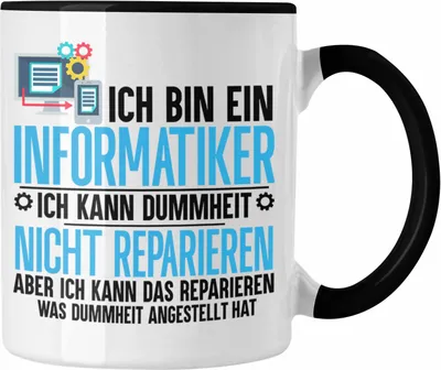 Produktbild von Trendation - Informatiker Tasse Geschenk Programmierer Nerd Coder Geschenkidee Lustiger Spruch (Schwarz)