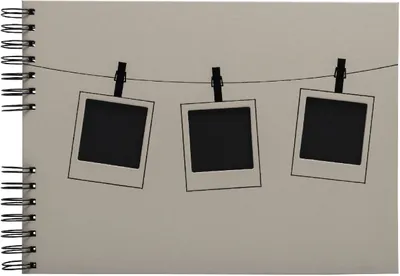 Produktbild von Exacompta 16823E Fotoalbum mit Spiralbindung 50 schwarze Seiten Polaroid Serie beige