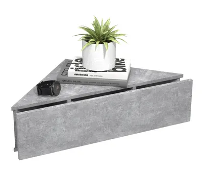 Immagine prodotto di Mobile notturno | Cassetto da parete | Pannello da parete | Scaffale d'angolo |Comodino | Dimensioni ca. H. 15 x W. 60 x D. 43 cm - Usal S
