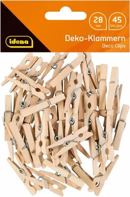Produktbild von Wäscheklammern Idena 28mm 45 Stück aus Holz