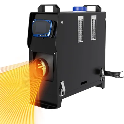 Productafbeelding van Diesel Standkachel 12V 8 kW – Luchtverwarmer met LCD Scherm en Afstandsbediening – Rood en Zwart