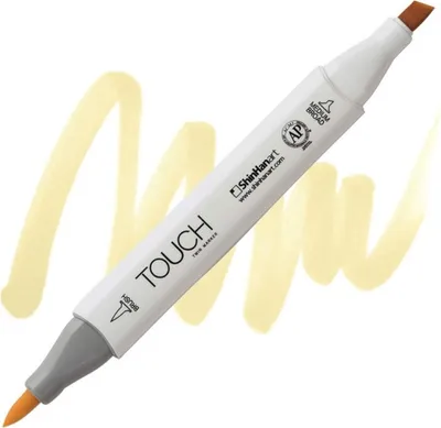 Image de Pinceau et ciseau double face TOUCH, BR109 Blanc nacré