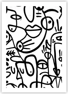 Produktbild von Poster - Poster ohne Rahmen - Zeichnen Cartoon Graffiti - 50x70 cm - Wand Bild - Wanddeko - Wandbilder - Kunstposter - Wandposter - Bilder - Kunstdruck - Wanddekoration - Wandbild - P2XPA50x70-4971
