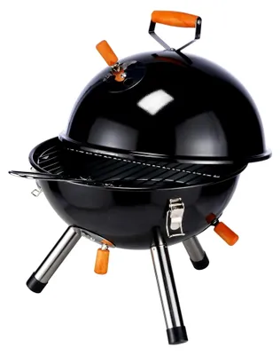Produktbild von Kugelgrill in Schwarz - Picknickgrill, Campinggrill, Holzkohlegrill, Tischgrill