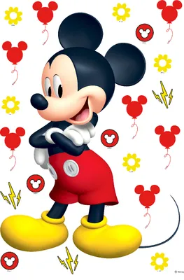 Produktbild von Disney Wandtattoo Micky Maus Gelb und Rot - 600108 - 42,5 x 65 cm