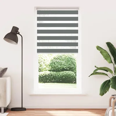 Obrázek produktu pro vidaXL Dvojitá roletka, tmavě šedá, 95 x 230 cm, šířka látky 90,9 cm, polyester