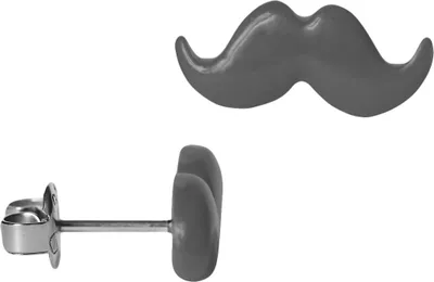 Produktbild von Chirurgenstahl Ohrstecker mit Schnurrbart Acryl Mustache Farbe -