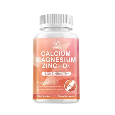 Image de Calcium Magnésium Zinc + Vitamine D3 (120 gélules) Complément alimentaire, Os, Articulations, Muscles, Nerfs, Système Immunitaire