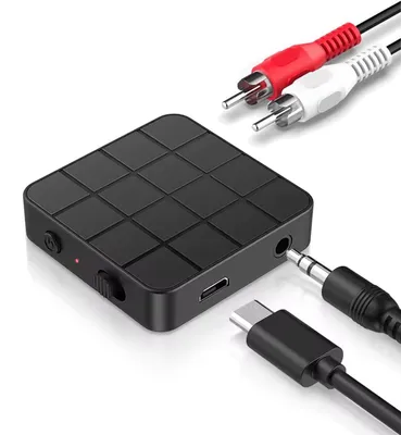 Productafbeelding van Qost - Bluetooth Transmitter & Receiver - BT 5.0 - 3.5MM AUX / RCA - Bluetooth Zender - Bluetooth Ontvanger - Bluetooth Transmitter - Bluetooth Receiver