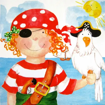 Image de PPD Pirate Girl Serviettes, 20 pièces, Serviettes de table, Tissue, Multicolore, 33 x 33 cm, 1331519