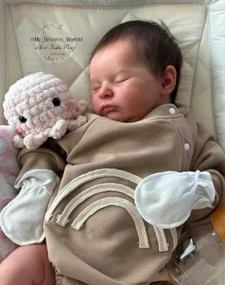 Produktbild von 19-Zoll-Bebe-Reborn-Puppen Laura Mit Handverwurzeltem Haar Mu Neugeborenes Schlafendes Baby Real Soft Touch Reborn-Puppen Nina