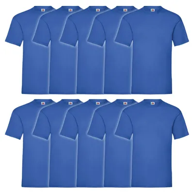 Produktbild von 10er Pack Fruit of the Loom Valueweight T-Shirt Farbe: royal Größe: 3XL