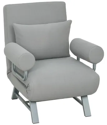 Produktbild von Verwandelbarer Schlafsessel, ergonomisch, hellgrauer Stoff
