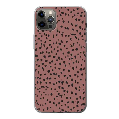 Produktbild von MuchoWow® Handyhülle Schutzhülle Hülle für iPhone 13 Pro Max Polka dots - Muster - Schwarz Silikon Softcase Handy Hülle - Mobiltelefon