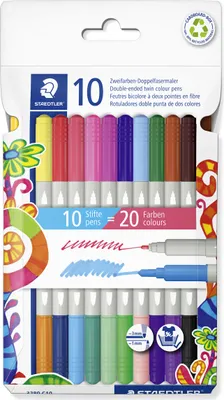 Obrázok produktu pre Staedtler 3280 c10, Multi, 20 farba/farieb, Viacfarebný, Štetinkové zakončenie, Vlákno, 1 mm
