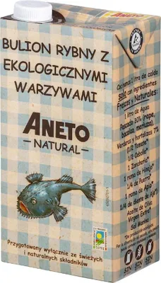 BULION RYBNY Z BIO WARZYWAMI W PŁYNIE BEZGLUTENOWY 1 L - ANETO NATURAL