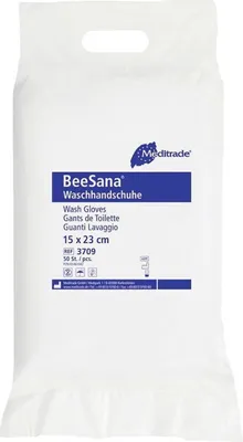 Produktbild von BeeSana Waschhandschuhe - Einmalwaschhandschuh - versch. Ausführungen