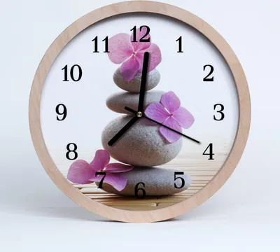 Produktbild von Holzuhr 30fi cm wanduhr - Spa Steine ​​Spa