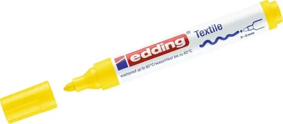 Immagine prodotto di Pennarello tessile edding 4500 creativo punta tonda 2-3mm giallo Confezione da 10