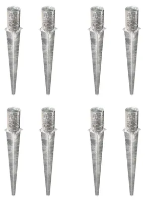 Produktbild von Alberts 8 x Einschlag-Bodenhülse für Rundholzpfosten, Ø141 mm, Länge 750 mm, feuerverzinkt, zum Einbetonieren