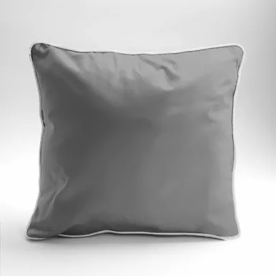Obrázok produktu pre Detexpol Saténová obliečka na vankúš 40x40 sivá s lemovaním Mako Satin 62