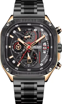 Produktbild von Uhr MEGIR SI-38561 - Schwarz / Gold für Herren KP38561