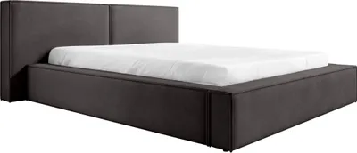 Produktbild von FEDVE Polsterbett Doppelbett Lopra Bett Bettkasten 120x200 cm Dunkelgrau (Magic Velvet 2273)